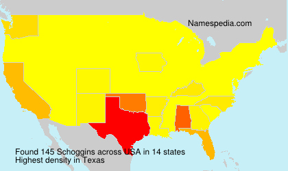 Surname Schoggins in USA Surname Schoggins in USA