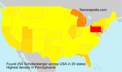 Surname Schollenberger in USA Surname Schollenberger in USA