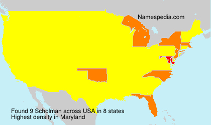 Surname Scholman in USA Surname Scholman in USA
