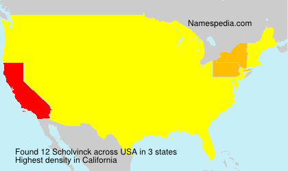 Surname Scholvinck in USA
