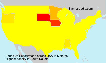 Surname Schorzmann in USA Surname Schorzmann in USA