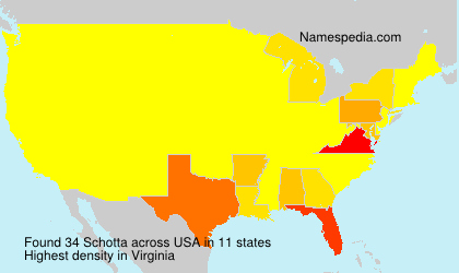 Surname Schotta in USA