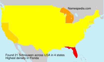 Surname Schrauwen in USA Surname Schrauwen in USA