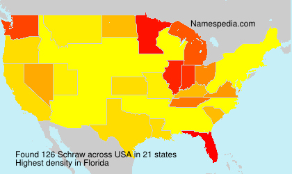 Surname Schraw in USA Surname Schraw in USA