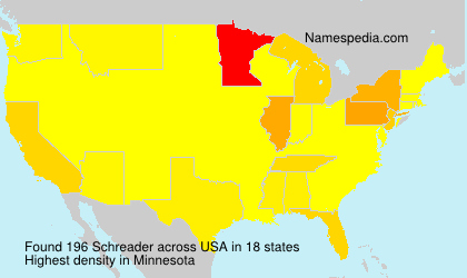 Surname Schreader in USA Surname Schreader in USA