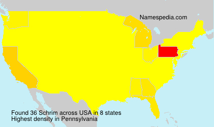 Surname Schrim in USA Surname Schrim in USA