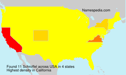 Surname Schroffel in USA Surname Schroffel in USA