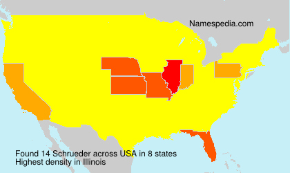 Surname Schrueder in USA Surname Schrueder in USA