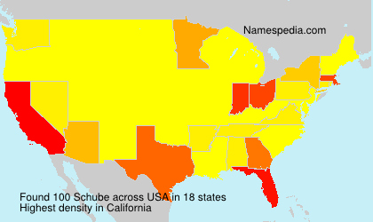 Surname Schube in USA Surname Schube in USA