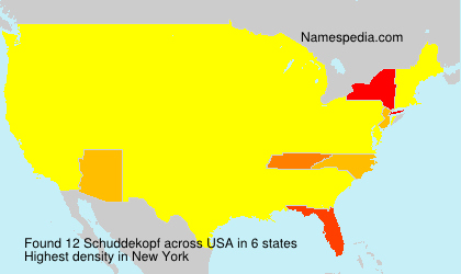 Surname Schuddekopf in USA Surname Schuddekopf in USA