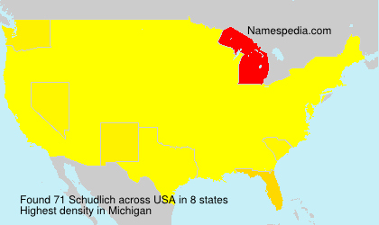 Surname Schudlich in USA Surname Schudlich in USA
