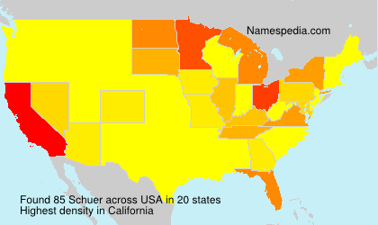 Surname Schuer in USA Surname Schuer in USA