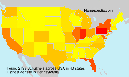 Surname Schultheis in USA