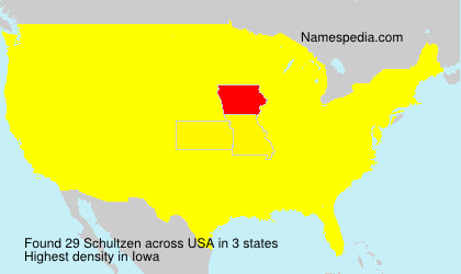 Surname Schultzen in USA Surname Schultzen in USA