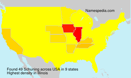 Surname Schuning in USA Surname Schuning in USA