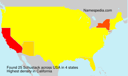 Surname Schustack in USA Surname Schustack in USA