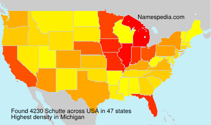 Surname Schutte in USA