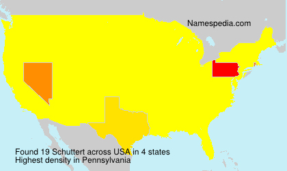 Surname Schuttert in USA