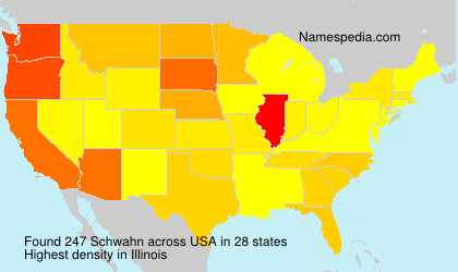 Surname Schwahn in USA Surname Schwahn in USA