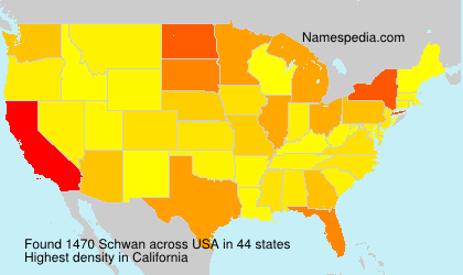 Surname Schwan in USA Surname Schwan in USA
