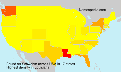 Surname Schwehm in USA