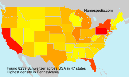 Surname Schweitzer in USA Surname Schweitzer in USA
