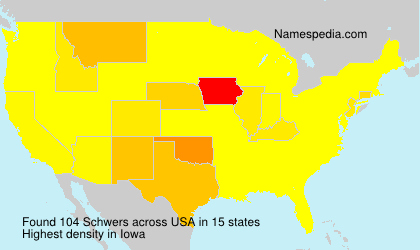 Surname Schwers in USA