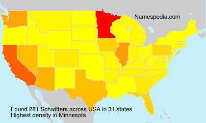 Surname Schwitters in USA Surname Schwitters in USA