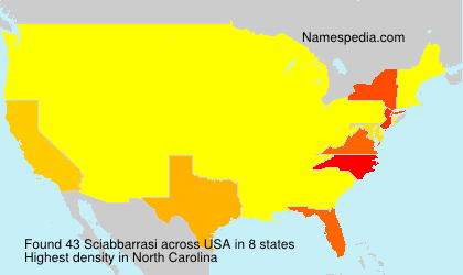 Surname Sciabbarrasi in USA Surname Sciabbarrasi in USA