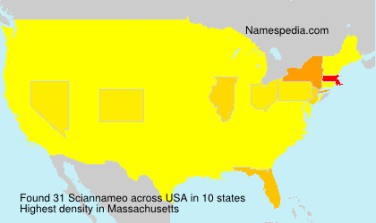 Surname Sciannameo in USA