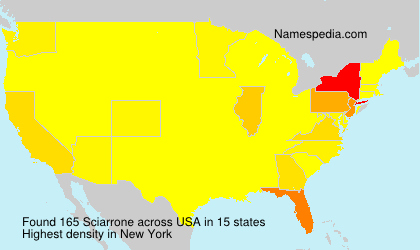 Surname Sciarrone in USA Surname Sciarrone in USA