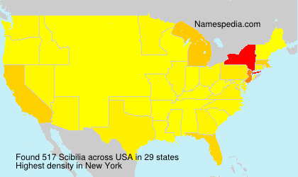 Surname Scibilia in USA