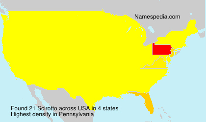 Surname Scirotto in USA Surname Scirotto in USA
