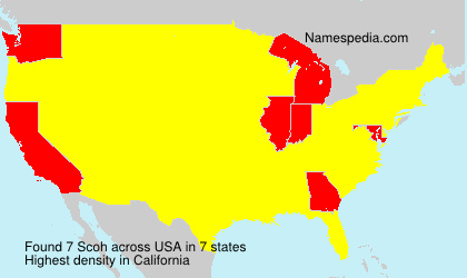 Surname Scoh in USA Surname Scoh in USA