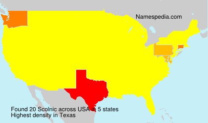 Surname Scolnic in USA Surname Scolnic in USA