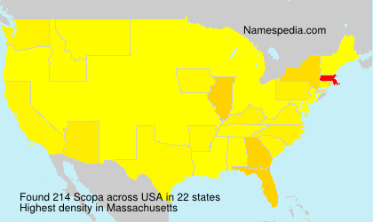Surname Scopa in USA Surname Scopa in USA