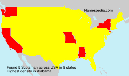 Surname Scotsman in USA Surname Scotsman in USA