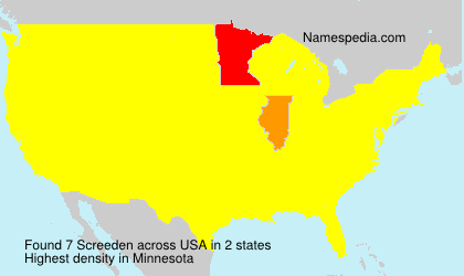 Surname Screeden in USA Surname Screeden in USA