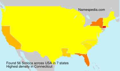 Surname Scricca in USA Surname Scricca in USA