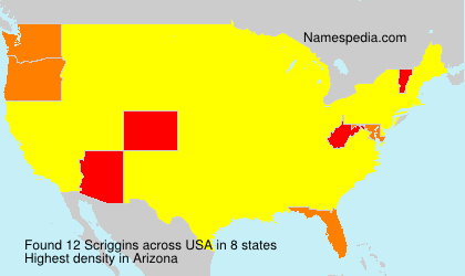Surname Scriggins in USA Surname Scriggins in USA