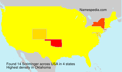 Surname Scriminger in USA Surname Scriminger in USA