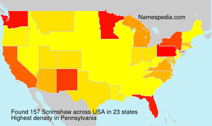 Surname Scrimshaw in USA Surname Scrimshaw in USA