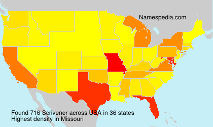 Surname Scrivener in USA Surname Scrivener in USA