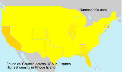 Surname Scuncio in USA Surname Scuncio in USA