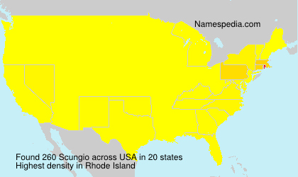 Surname Scungio in USA Surname Scungio in USA