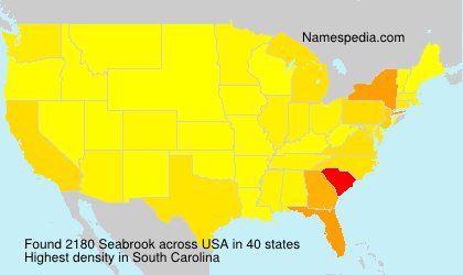 Surname Seabrook in USA Surname Seabrook in USA