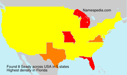 Surname Seady in USA Surname Seady in USA
