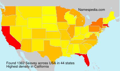 Surname Seavey in USA Surname Seavey in USA