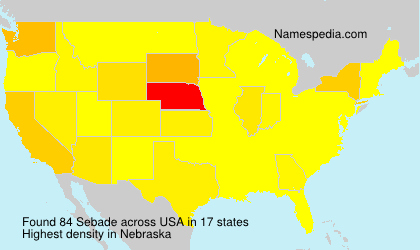 Surname Sebade in USA Surname Sebade in USA