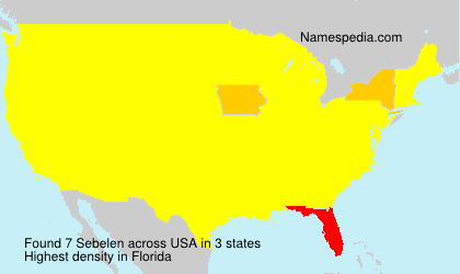 Surname Sebelen in USA Surname Sebelen in USA